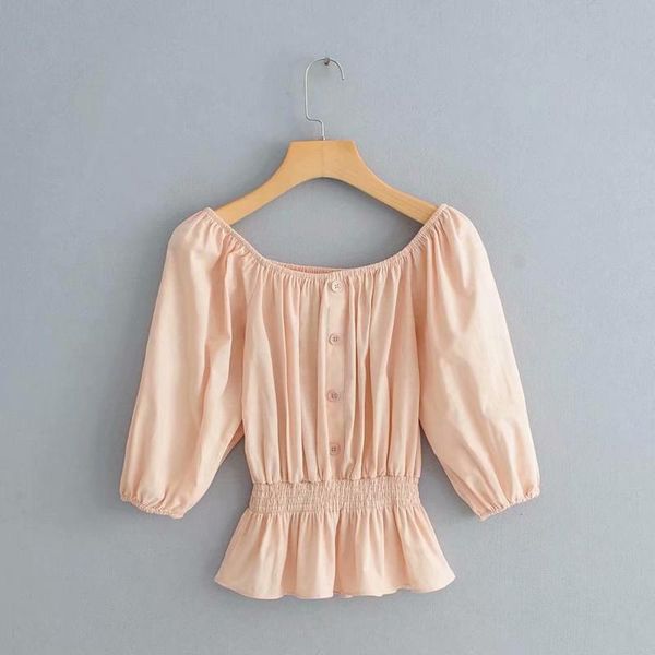 women's blouses & shirts 2021 women french slash neck solid color casual smock blouse female elastic waist buttons chic pleats blusas, White
women's blouses & shirts 2021 women french slash neck solid color casual smock blouse female elastic waist buttons chic pleats blusas, White