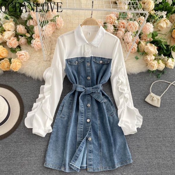 denim mini dresses autumn patchwok puff sleeev vintage vestidos contrast color korean chic dress women clothes 18929 210415, Black;gray
denim mini dresses autumn patchwok puff sleeev vintage vestidos contrast color korean chic dress women clothes 18929 210415, Black;gray