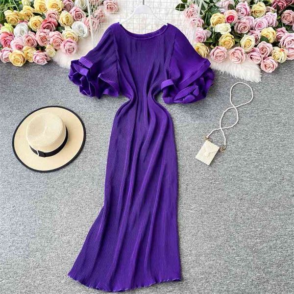 casual round neck flare short sleeve pleated long dress vintage high waist ruffles female dresses new fashion robe mujer 210331, Black;gray
casual round neck flare short sleeve pleated long dress vintage high waist ruffles female dresses new fashion robe mujer 210331, Black;gray