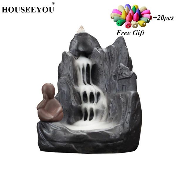 fragrance lamps 10pcs incense cones chinese mountain little monk waterfall burner backflow holder ceramic made censer
fragrance lamps 10pcs incense cones chinese mountain little monk waterfall burner backflow holder ceramic made censer