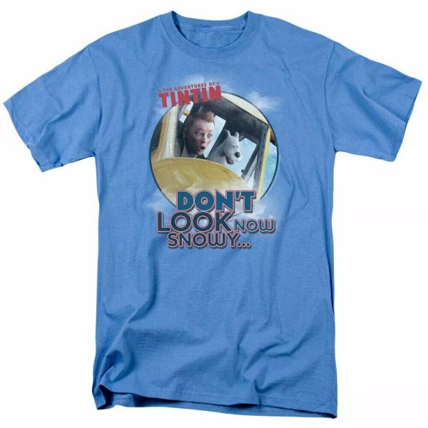 the adventures of tintin dont look now t shirt mens licensed tee carolina blue, White;black
the adventures of tintin dont look now t shirt mens licensed tee carolina blue, White;black