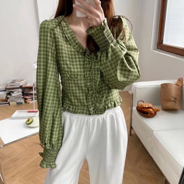 women's blouses & shirts 2021 sleeve ruffles decorative frilly female shirt by casual attack, White
women's blouses & shirts 2021 sleeve ruffles decorative frilly female shirt by casual attack, White