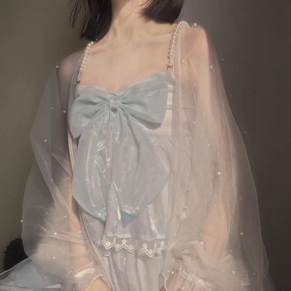 women sun protection clothing coat female summer super fairy pearl cardigan thin shawl nets yarn lolita transparent jacket women's jac, Black;brown
women sun protection clothing coat female summer super fairy pearl cardigan thin shawl nets yarn lolita transparent jacket women's jac, Black;brown