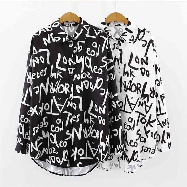spring autumn long sleeve women blouses graffiti letter printing blouse fashion casual loose shirts blusas mujer 210715, White
spring autumn long sleeve women blouses graffiti letter printing blouse fashion casual loose shirts blusas mujer 210715, White
