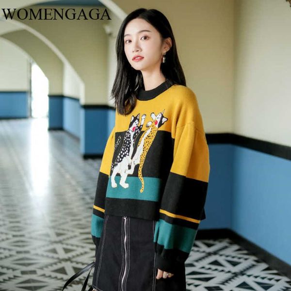 korea pullover sweater women cartoon print striped loose knitted pull femme jumper crop fall kbjc 210603, White;black
korea pullover sweater women cartoon print striped loose knitted pull femme jumper crop fall kbjc 210603, White;black