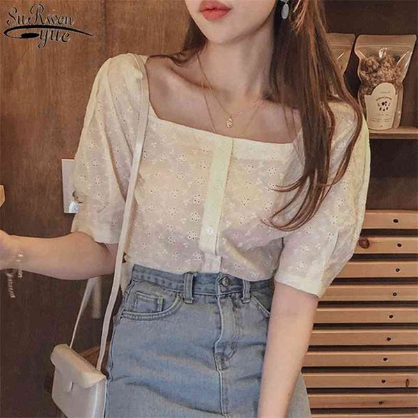 blusas women blouse embroidery lace shirt summer plus size short sleeve casual linen cotton chic fashion 10107 210421, White
blusas women blouse embroidery lace shirt summer plus size short sleeve casual linen cotton chic fashion 10107 210421, White