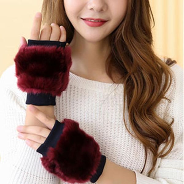 five fingers gloves autumn ladies half finger imitation hair fingertips warm wool color thickeness plus velvet for, Blue;gray
five fingers gloves autumn ladies half finger imitation hair fingertips warm wool color thickeness plus velvet for, Blue;gray