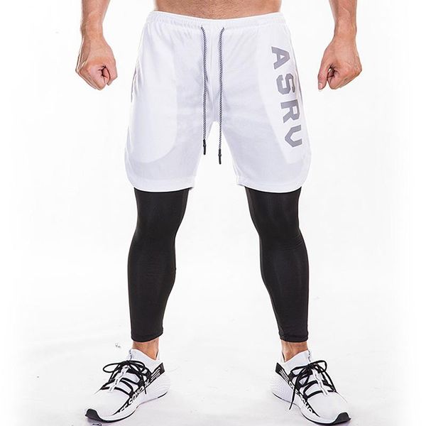 men's fashion fitness quick-drying double-layer skintight tracksuit pants gym running training fake two piece shorts, White;black
men's fashion fitness quick-drying double-layer skintight tracksuit pants gym running training fake two piece shorts, White;black