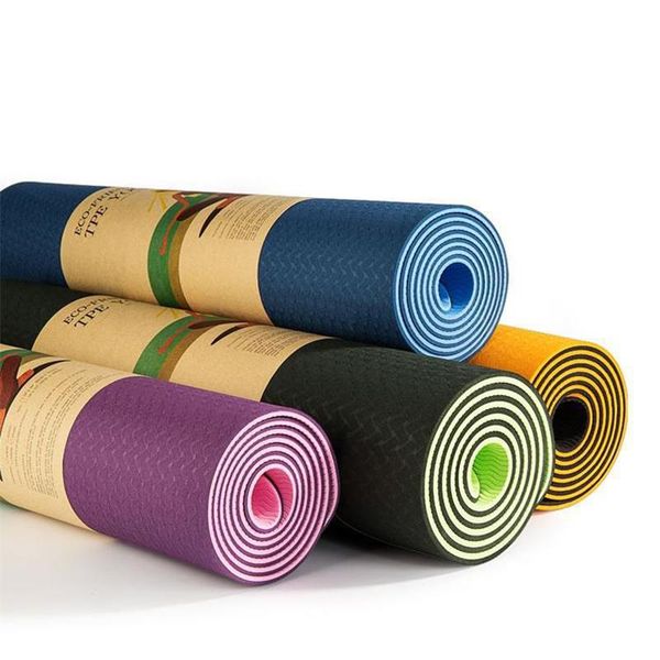 environmental non-slip yoga mat two-color tpe 6mm thick double-sided fitness sports foam mats
environmental non-slip yoga mat two-color tpe 6mm thick double-sided fitness sports foam mats