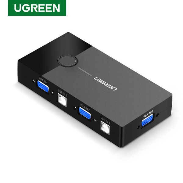 audio cables & connectors ugreen vga kvm switch box 2 port video sharing adapter in 1 out manual switcher with usb for computer pc laptop
audio cables & connectors ugreen vga kvm switch box 2 port video sharing adapter in 1 out manual switcher with usb for computer pc laptop