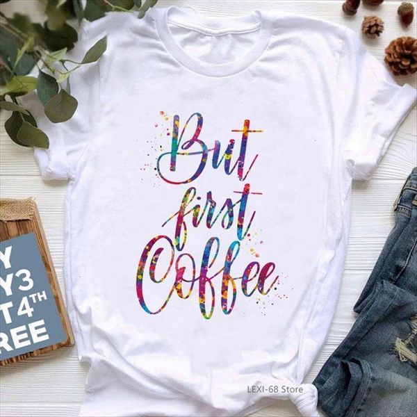 watercolor but first coffee letter women t shirt print clothes vogue pink white femme summer fashion female
watercolor but first coffee letter women t shirt print clothes vogue pink white femme summer fashion female