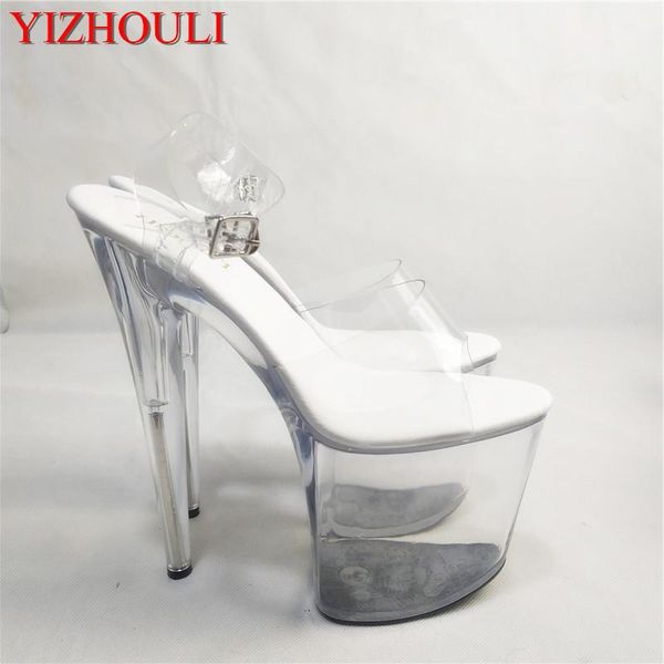 and fashionable transparent sandals, summer thick heels 20 cm banquet steel pole dancing shoes sandals, Black
and fashionable transparent sandals, summer thick heels 20 cm banquet steel pole dancing shoes sandals, Black