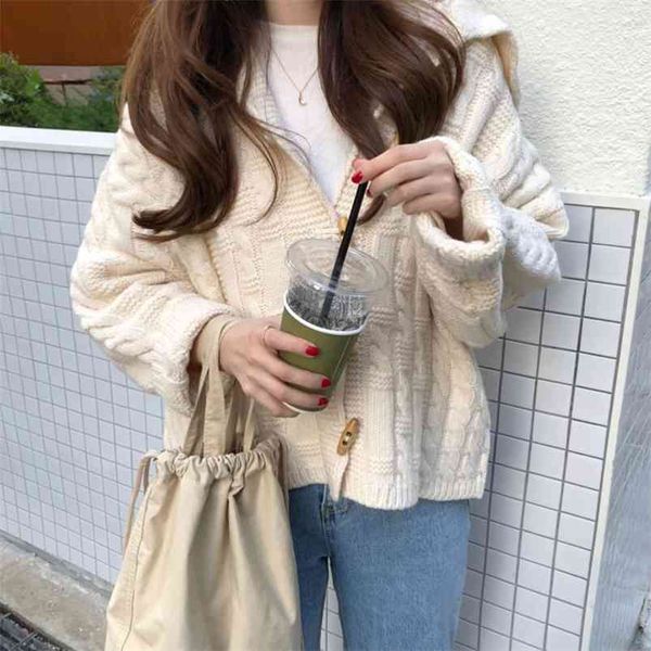 autumn winter women's cardigan loose solid color lapel knitted korean style casual long-sleeved s gx279 210507, White;black
autumn winter women's cardigan loose solid color lapel knitted korean style casual long-sleeved s gx279 210507, White;black