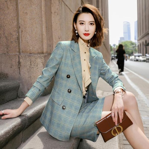 check casual autumn and winter korean large2-piece pink work suit women's office jacket pants women set two piece, White
check casual autumn and winter korean large2-piece pink work suit women's office jacket pants women set two piece, White