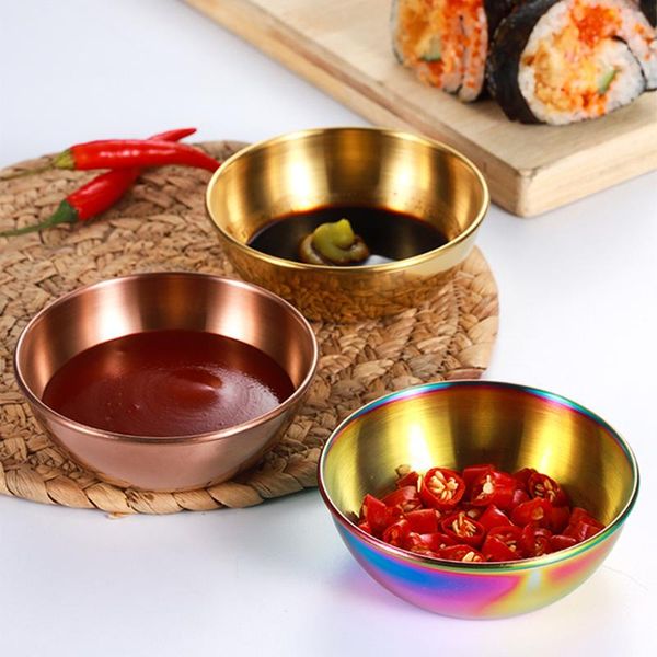 dishes & plates 4pcs round golden sauce seasoning plate home restaurant kitchen stainless steel tray soy dipping dish barbecue tool
dishes & plates 4pcs round golden sauce seasoning plate home restaurant kitchen stainless steel tray soy dipping dish barbecue tool