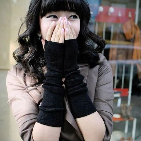 fingerless gloves women cute protection arm warmer long stretchy sleeves mittens, Blue;gray
fingerless gloves women cute protection arm warmer long stretchy sleeves mittens, Blue;gray