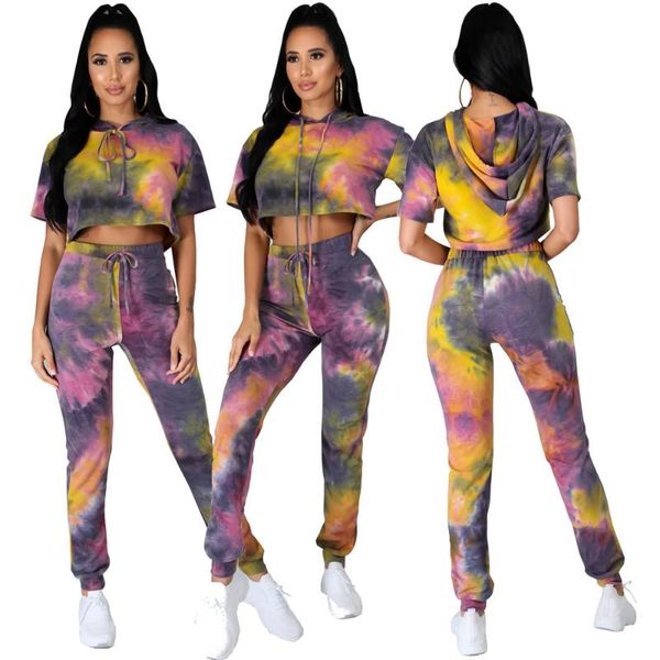 women's tracksuits 2021 autumn sports suit european and american short-sleeved tie-dye printed casual two-piece set, Gray
women's tracksuits 2021 autumn sports suit european and american short-sleeved tie-dye printed casual two-piece set, Gray