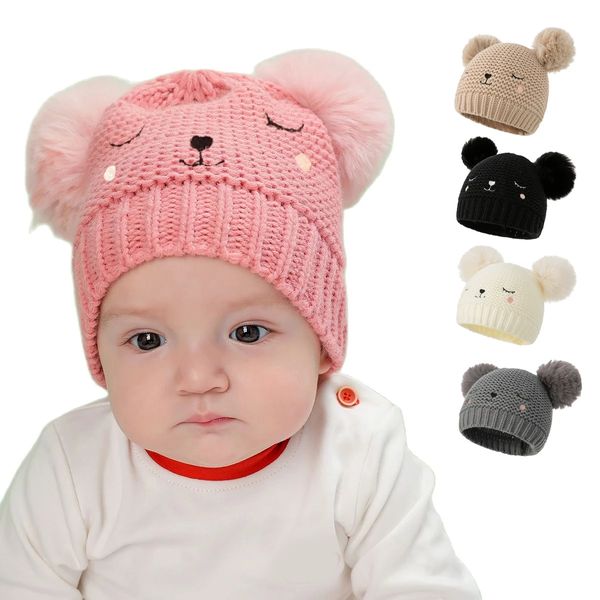 double pompom solid color baby hat cartoon embroidery kid toddler knitted beanie soft autumn winter infant girl boy crochet bonnet, Yellow
double pompom solid color baby hat cartoon embroidery kid toddler knitted beanie soft autumn winter infant girl boy crochet bonnet, Yellow