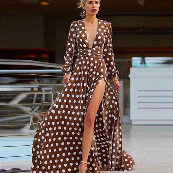 casual dresses hirigin women polka dot high split dress autumn v-neck beach boho long sleeve sashes maxi plus size, Black;gray
casual dresses hirigin women polka dot high split dress autumn v-neck beach boho long sleeve sashes maxi plus size, Black;gray