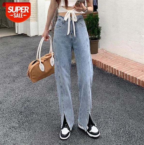 ins split straight leg pants high waist slimming denim trousers women #8q8m, Black;gray
ins split straight leg pants high waist slimming denim trousers women #8q8m, Black;gray