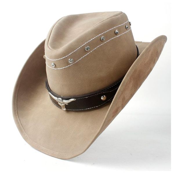 cloches 2021 leather men western cowboy hat for gentleman west sombrero caps godfather hats, Blue;gray
cloches 2021 leather men western cowboy hat for gentleman west sombrero caps godfather hats, Blue;gray