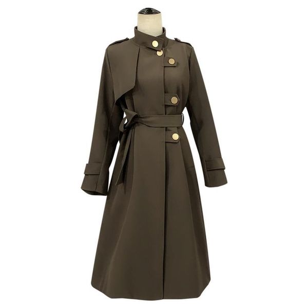 women's trench coats 2021 autumn and winter versatile fashion slim medium long windbreaker coat thick suit korean versi, Tan;black
women's trench coats 2021 autumn and winter versatile fashion slim medium long windbreaker coat thick suit korean versi, Tan;black