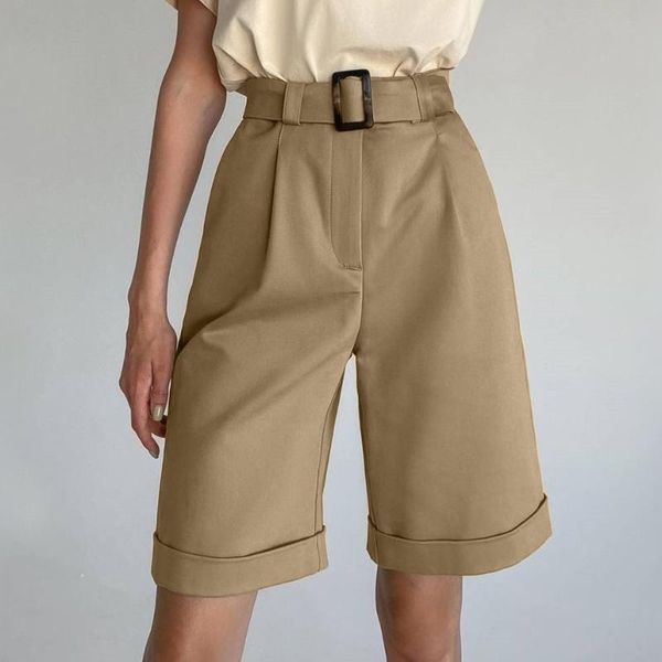 women's shorts hight waist women summer button knee length black wide leg short pants loose drape korean solid casual office streetwear, White;black
women's shorts hight waist women summer button knee length black wide leg short pants loose drape korean solid casual office streetwear, White;black