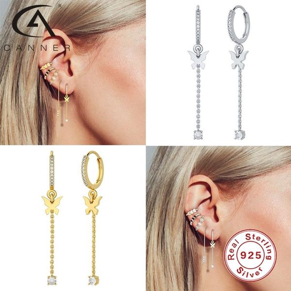 hoop & huggie canner 100%925 sterling silver zircon chain earring for women elegant butterfly fine jewelry accessories pendientes, Golden;silver
hoop & huggie canner 100%925 sterling silver zircon chain earring for women elegant butterfly fine jewelry accessories pendientes, Golden;silver