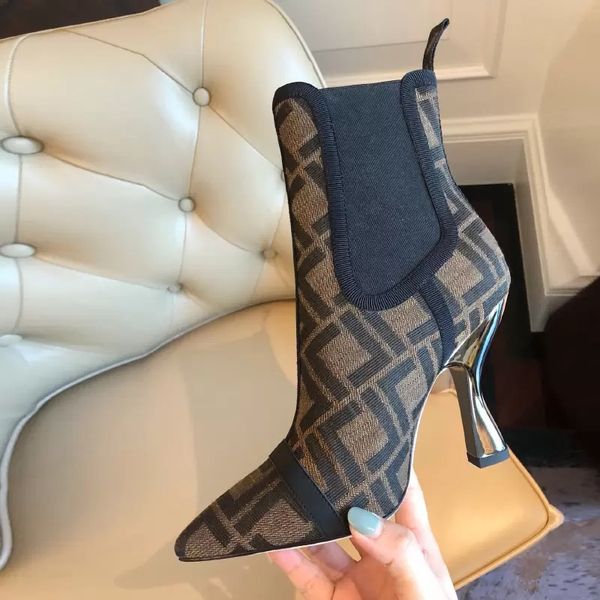 brown high-heeled ankle chelsea boots lacquered heel dress pointed toes pumps mesh pull-on leather outsole booties for women luxury designer, Black
brown high-heeled ankle chelsea boots lacquered heel dress pointed toes pumps mesh pull-on leather outsole booties for women luxury designer, Black