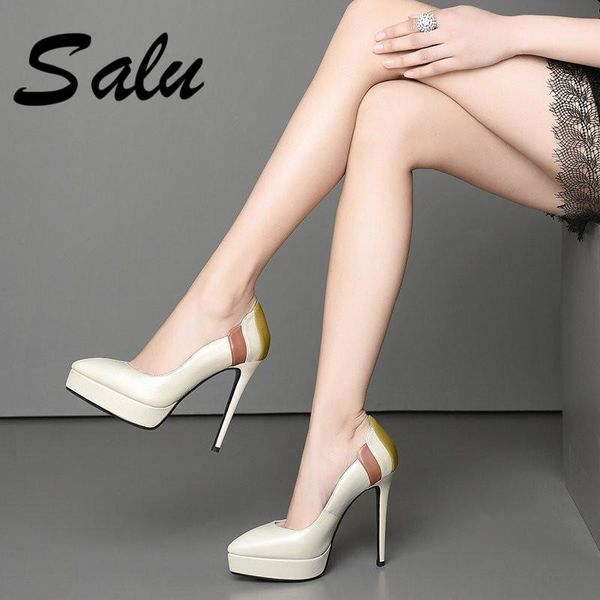salu 2021 arrival high heels shoes woman genuine leather spring summer pointed toe elegant party pumps women dress, Black
salu 2021 arrival high heels shoes woman genuine leather spring summer pointed toe elegant party pumps women dress, Black