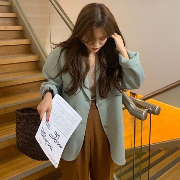 women's wool & blends ftlzz autumn winter women casual single breasted turn-down collar coat office lady solid color long sleeve warm o, Black
women's wool & blends ftlzz autumn winter women casual single breasted turn-down collar coat office lady solid color long sleeve warm o, Black