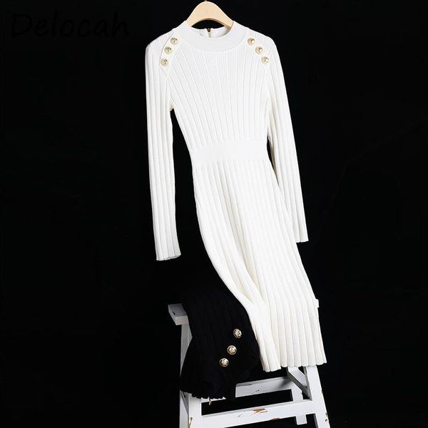 casual dresses delocah women autumn fashion designer party a-line dress long sleeve solid printed high waist bodycon ladies knitting midi, Black;gray
casual dresses delocah women autumn fashion designer party a-line dress long sleeve solid printed high waist bodycon ladies knitting midi, Black;gray