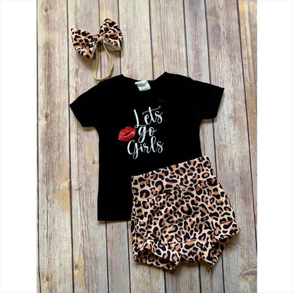 3 colors toddler baby girls clothes sets 3pcs letter printed short sleeve t shirts leopard shorts headband 0 4y, White
3 colors toddler baby girls clothes sets 3pcs letter printed short sleeve t shirts leopard shorts headband 0 4y, White