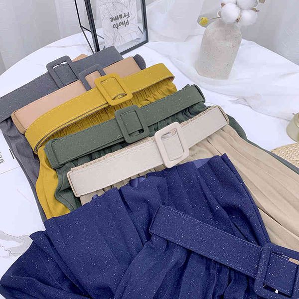autumn streetwear skirt female fashion pleated with belt shiny glitter women a- line midi long skirt vintage 210420, Black
autumn streetwear skirt female fashion pleated with belt shiny glitter women a- line midi long skirt vintage 210420, Black