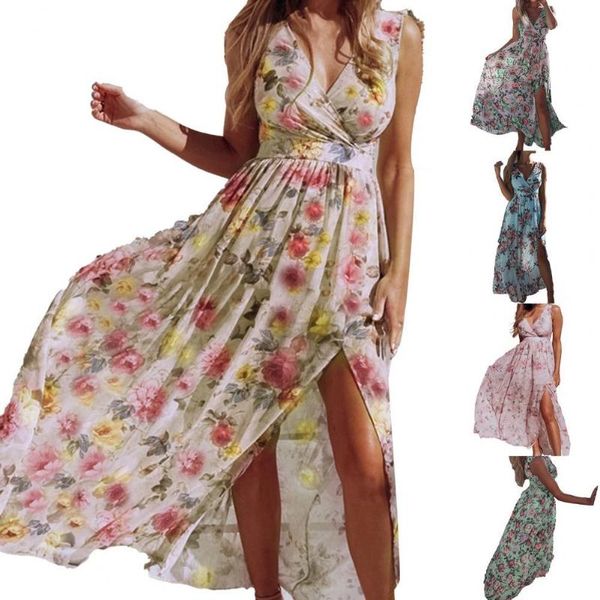 casual dresses women maxi dress waist tight floral print slit hem sleeveless long for party female holiday lady vestido, Black;gray
casual dresses women maxi dress waist tight floral print slit hem sleeveless long for party female holiday lady vestido, Black;gray