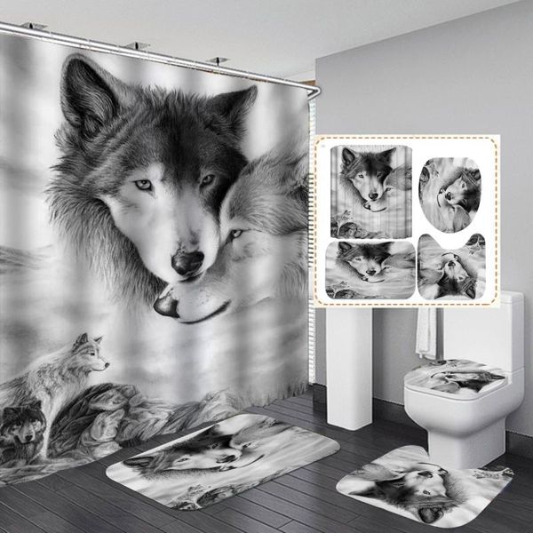 wolf curtain waterproof shower curtains polyester washable home decoration with hook
wolf curtain waterproof shower curtains polyester washable home decoration with hook