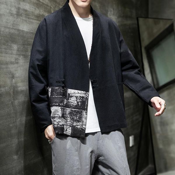 ethnic clothing japanese style kimono cardigan casual samurai yukata male loose shirt soft black linen thin men's retro jacket, Red
ethnic clothing japanese style kimono cardigan casual samurai yukata male loose shirt soft black linen thin men's retro jacket, Red