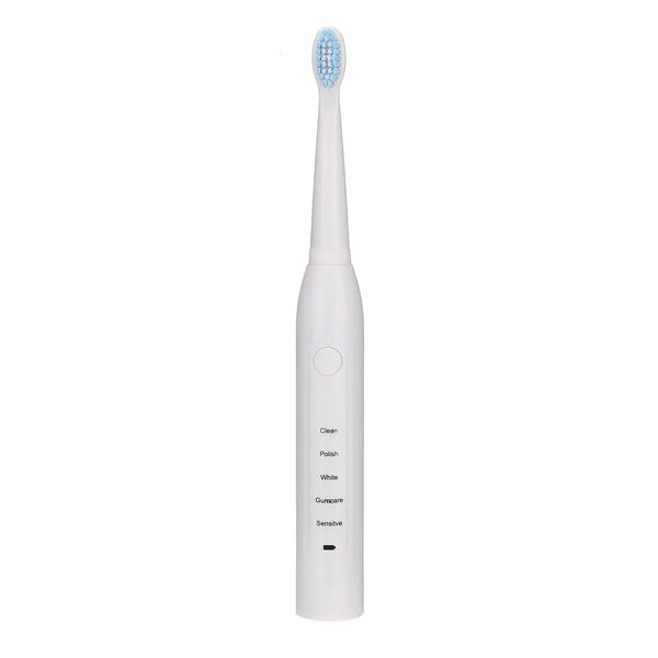 oral care electric sonic toothbrush 5 modes vibration rechargeable waterproof teeth cleaning tooth brush with 4 brush heads - white
oral care electric sonic toothbrush 5 modes vibration rechargeable waterproof teeth cleaning tooth brush with 4 brush heads - white