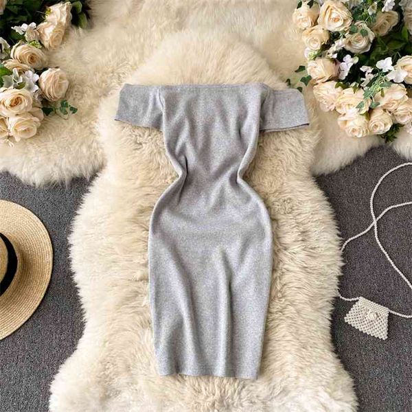retro solid color temperament vestidos women's one-way collar strapless short-sleeved waist bag hip mini dress gk101 210507, Black;gray
retro solid color temperament vestidos women's one-way collar strapless short-sleeved waist bag hip mini dress gk101 210507, Black;gray