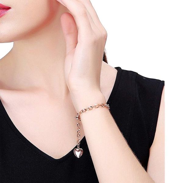 charm bracelets 5pcs women heart pendant bracelet bangle stainless steel chain cuff lucky girls christmas jewelry gifts pulseras mn51, Golden;silver
charm bracelets 5pcs women heart pendant bracelet bangle stainless steel chain cuff lucky girls christmas jewelry gifts pulseras mn51, Golden;silver