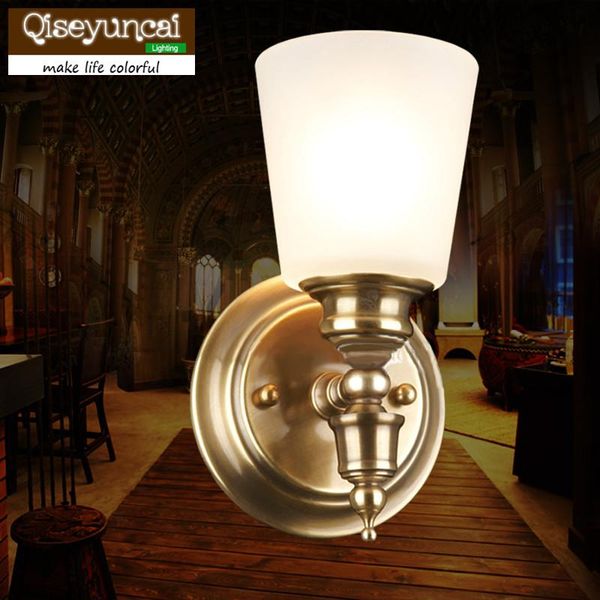 qiseyuncai 2021 european style copper wall aisle mirror front bedroom bedside soldering lamps
qiseyuncai 2021 european style copper wall aisle mirror front bedroom bedside soldering lamps
