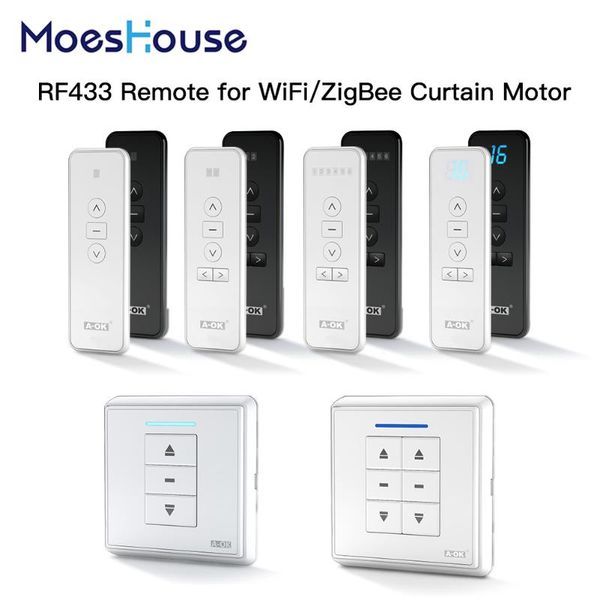 smart home control rf433 remote emitter for controlling wifi zigbee curtain motor hand-held wall-mounted transmitter multiple channels optio
smart home control rf433 remote emitter for controlling wifi zigbee curtain motor hand-held wall-mounted transmitter multiple channels optio