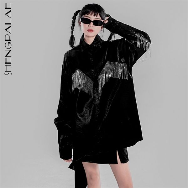 homemade metal tassel punk style blouse women's spring lapel large size long sleeve black shirt female 5a137 210427, White
homemade metal tassel punk style blouse women's spring lapel large size long sleeve black shirt female 5a137 210427, White