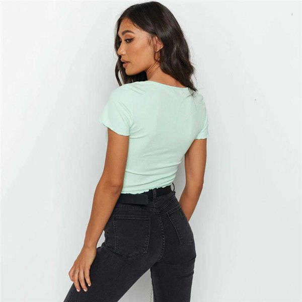 women's t-shirt neck short sleeve cardigan clothing style casual womens summer apparel solid color t shirts fash qell, White
women's t-shirt neck short sleeve cardigan clothing style casual womens summer apparel solid color t shirts fash qell, White