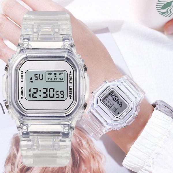 wristwatches women's sports watches digital electronic led silicone watchband waterproof clock gift for women men kids, Slivery;brown 
wristwatches women's sports watches digital electronic led silicone watchband waterproof clock gift for women men kids, Slivery;brown