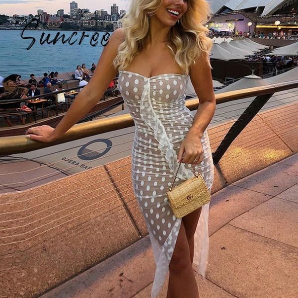 casual dresses suncree dot white dress female fashion mesh ruffles bodycon for women 2021 night club party evening, Black;gray
casual dresses suncree dot white dress female fashion mesh ruffles bodycon for women 2021 night club party evening, Black;gray