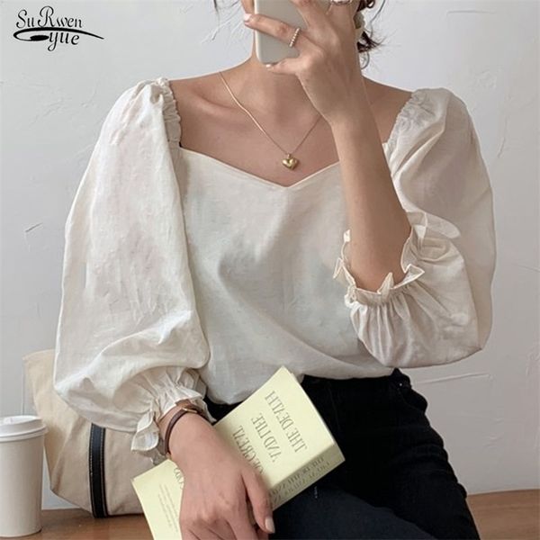 blusa casual women and blouse fashion korean puff sleeve autumn shirts chic lady clothing 10165 210421, White
blusa casual women and blouse fashion korean puff sleeve autumn shirts chic lady clothing 10165 210421, White