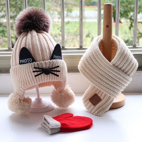 childrens hat scarf gloves three-piece set boys and girls lovely knitted woollen hats baby wool hat scarf lovely thick hatg, Blue;gray
childrens hat scarf gloves three-piece set boys and girls lovely knitted woollen hats baby wool hat scarf lovely thick hatg, Blue;gray