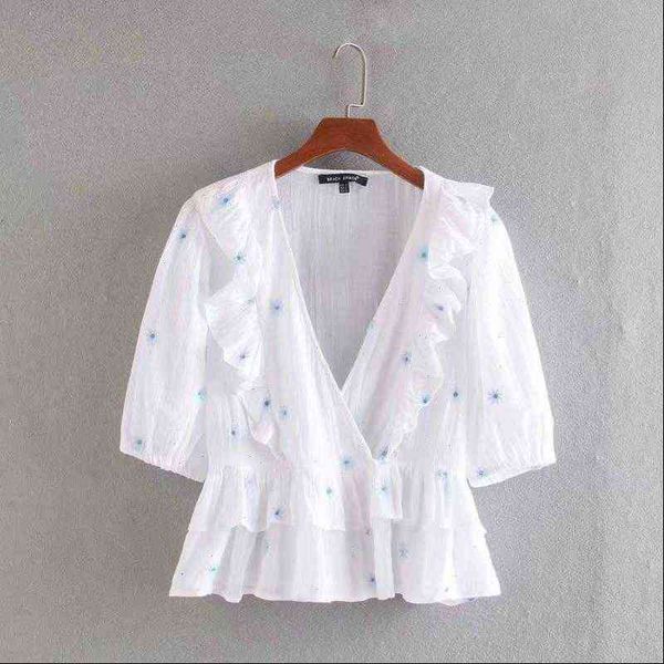 womens blouses women v neck floral embroidery cascading ruffles white blouse female short sleeve kimono shirts chic casual ls6636
womens blouses women v neck floral embroidery cascading ruffles white blouse female short sleeve kimono shirts chic casual ls6636