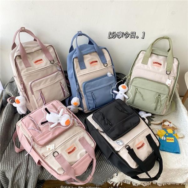school bags portable women backpack cute travel bagpack nylon waterproof bookbag kawaii for teenager girls 2021 rugzak mochila
school bags portable women backpack cute travel bagpack nylon waterproof bookbag kawaii for teenager girls 2021 rugzak mochila